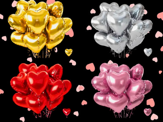 Heart-Shaped Foil Balloons