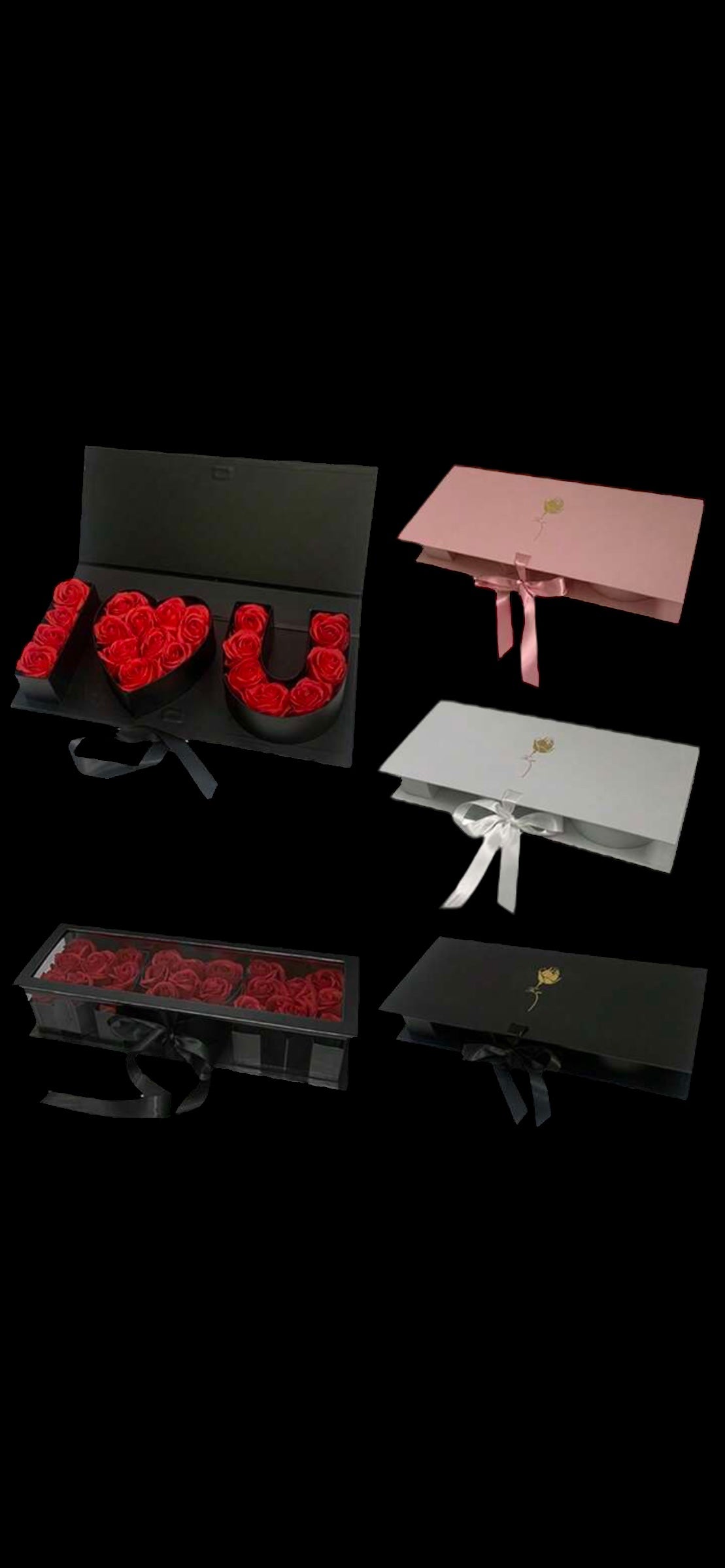 Assortment of Elegant Rose Boxes